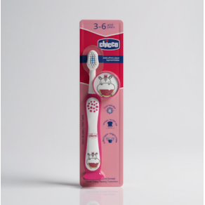 Chicco Escova Dentes de Leite Hipo Rosa 3-6A